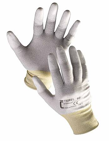 Antistatické rukavice s povrstvením TEREL