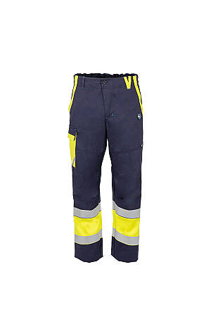 Nehořlavé antistatické pracovní kalhoty do pasu GOODPRO JAKUB Hi-Vis, navy blue