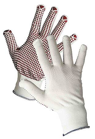Pletené rukavice s PVC terčíky GANNET