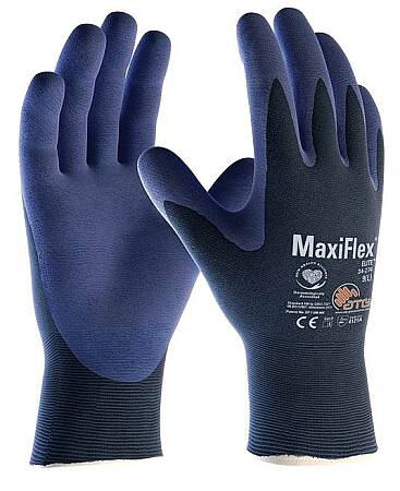 Rukavice povrstevené ATG MaxiFlex Elite, dlaň
