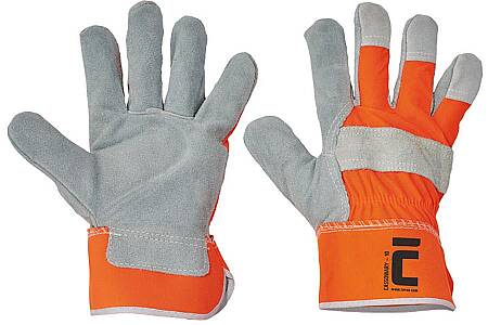 Kombinované výstražné rukavice CASSOWARY, oranžové