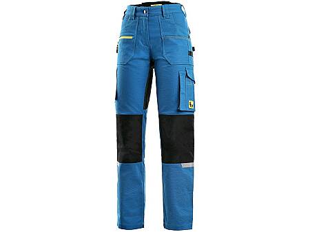 Dámské montérkové kalhoty CXS STRETCH,středně modrá-černá