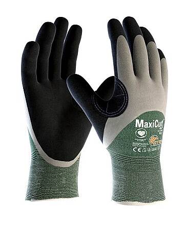 Povrstvené protiřezné rukavice ATG MaxiCut Oil CUT 3, 3/4 máčené