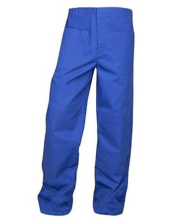 Pasové montérkové kalhoty KLASIK, středně modré