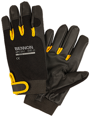 Zimní pracovní ochranné rukavice KALYTOS WTR GLOVES, černo-žluté