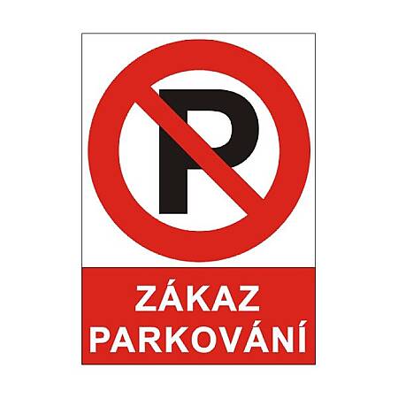 Tabulka Zákaz parkování, A4, plast