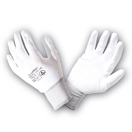 ESD rukavice s PU povrstvením dlaní PALM FIT