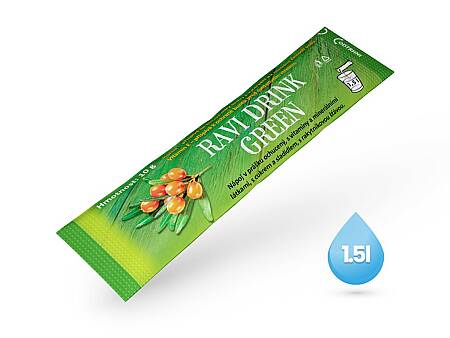 Ochranný nápoj Ravi Drink Green 10 g, bezový květ