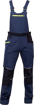 Montérkové pracovní kalhoty s laclem Ardon 4Xstretch, tmavě modré