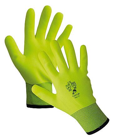 Povrstvené zimní rukavice TURTUR, signální žlutá
