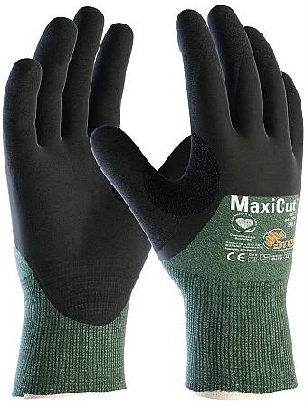 Povrstvené protiřezné rukavice ATG MaxiCut Oil CUT 3, 3/4 máčené (nové)