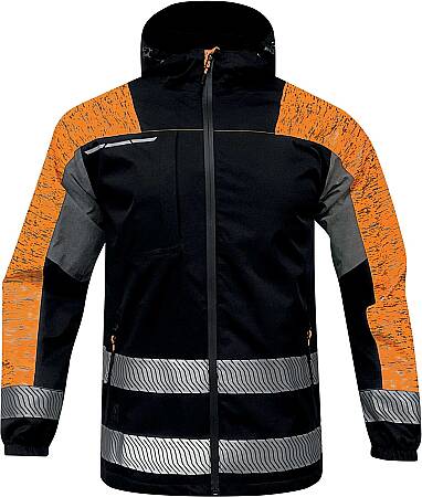 Zateplená bunda SAKOYAOR, oranžová/černá