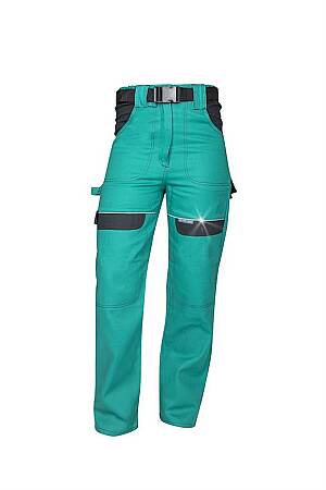 Dámské pracovní pasové kalhoty COOL TREND, zeleno/černé
