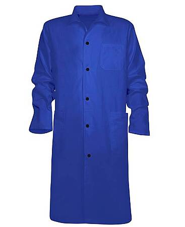 Pánský pracovní plášť s dlouhým rukávem ERIK, modrý