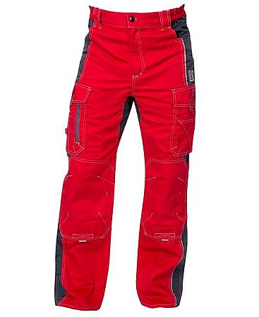 Montérkové pracovní pasové kalhoty Ardon VISION, červené (prodloužené)
