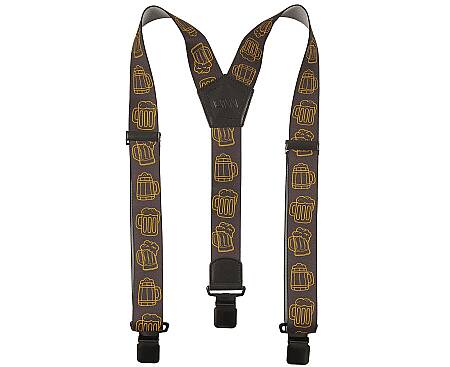 Nastavitelné univerzální kšandy BENNONKY BEER BRACES, žluto-černé
