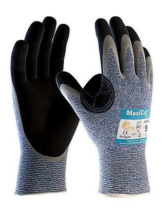 Povrstvené protiřezné rukavice ATG MaxiCut Oil CUT 4, dlaň