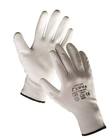 Povrstvené pracovní rukavice BUNTING, bílé