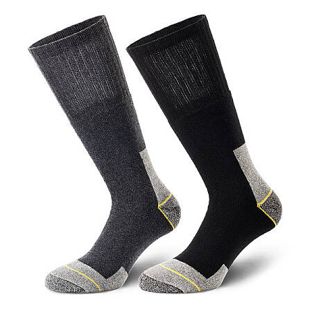 Vysoké termo ponožky Albatros TEMPO DUO, 2 páry, černé/šedé