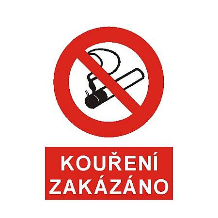 Tabulka Kouření zakázáno, A4, plast