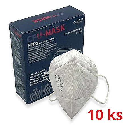 Respirátor FFP2 NR bez ventilku 10ks, certifikovaný