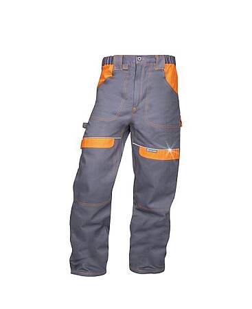 Montérkové pracovní pasové kalhoty COOL TREND, šedo/oranžové