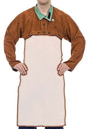 Svářečské rukávy WELDAS Lava Brown, vel.2XL