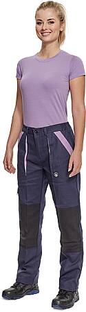 Dámské montérkové kalhoty MAX NEO LADY, navy/fialová