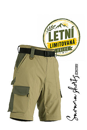 Pánské kraťasy CHAMEO SAVANA SHORTS, Ripstop, herb tea/olive