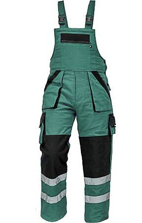 Montérkové zateplené kalhoty s laclem MAX REFLEX Winter, zelená/černá